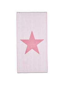 Toalla de playa Spork, Rosa, blanco, An 80 x L 160 cm