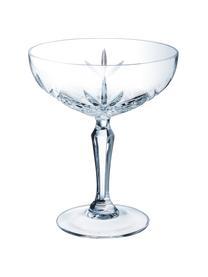 Coupe à champagne avec structure en relief Broadway, 6 pièces, Verre, Transparent, Ø 12 x haut. 14 cm, 250 ml