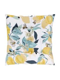 Katoenen zitkussen Bumble met citroenprint, Bekleding: 100% katoen, Meerkleurig, B 40 x L 40 cm