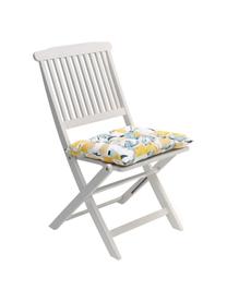 Cuscino sedia in cotone con stampa limoni Andrea, Rivestimento: 100% cotone, Multicolore, Larg. 40 x Lung. 40 cm