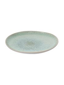 Plato llano artesanal Areia, Gres, Menta, blanco crudo, beige, Ø 28 cm