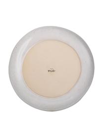 Plato llano artesanal Areia, Gres, Menta, blanco crudo, beige, Ø 28 cm