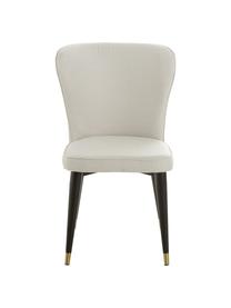 Chaise rembourrée classique Cleo, Tissu blanc crème