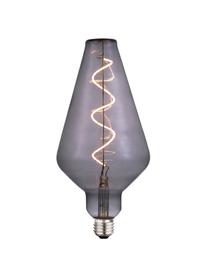 Lampadina E27 XL, 140lm, dimmerabile, bianco caldo, 1 pz, Paralume: vetro, Base lampadina: metallo rivestito, Grigio trasparente, Ø 13 x Alt. 23 cm