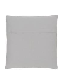 Housse de coussin grise Penny, 100 % coton, Gris, larg. 45 x long. 45 cm