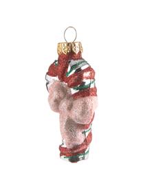 Kerstboomhangersset Santa van glas, 16 stuks, Meerkleurig, Set met verschillende formaten