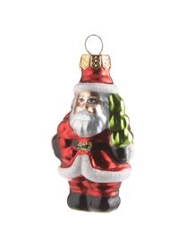 Kerstboomhangersset Santa van glas, 16 stuks, Meerkleurig, Set met verschillende formaten