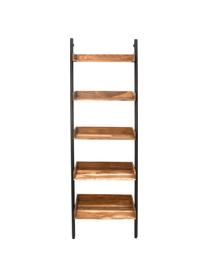 Ladderrek Akasia, Frame: gepoedercoat metaal, Bruin, zwart, 60 x 180 cm