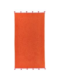 Ręcznik plażowy Mandala, 100% bawełna, Pomarańczowy, różowy, S 90 cm x D 160 cm