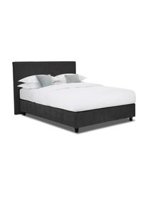 Manšestrová boxspring postel premium Eliza, Tmavě šedá, Š 200 cm, D 200 cm, stupeň tvrdosti 3