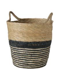 Panier de rangement fait main Ryka, 3 élém., Fibres de Xanthorrhoea, Noir, beige, Lot de différentes tailles