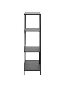 Regál so vzhľadom mramoru Infinity, Mramorovaná čierna, Š 72 x V 114 cm