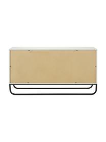 Credenza color grigio chiaro Sanford, Grigio chiaro, nero, Larg. 160 x Alt. 83 cm