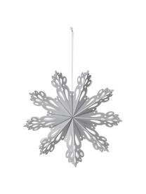 Adorno para colgar copo de nieve Snowflake, Papel, Plateado, Ø 15 cm