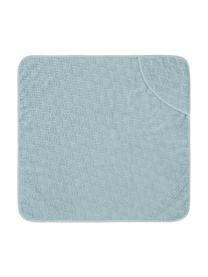 Toalla baño bebé de algodón ecológico Wave, 100% algodón ecológico, Azul, An 80 x L 80 cm