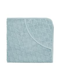 Toalla baño bebé de algodón ecológico Wave, 100% algodón ecológico, Azul, An 80 x L 80 cm