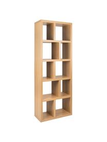 Libreria con finitura in legno di quercia Portlyn, Rivestimento: pannello di fibra a media, Superficie: finitura naturale, Legno di quercia, Larg. 70 x Alt. 198 cm