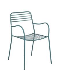Krzesło balkonowe z metalu z podłokietnikami Tula, 2 szt., Metal malowany proszkowo, Zielony, S 50 x G 60 cm