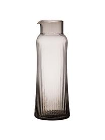 Handgefertigte Wasserkaraffe Erskine, 1.1 L, Glas, Grau, transparent, Ø 10 x H 25 cm, 1.1 L