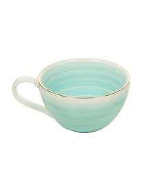 Tasse à espresso avec sous-tasse faite à la main Bella, 4 élém., Bleu turquoise