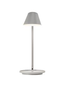 Dimbare LED bureaulamp Stay, Lampenkap: aluminium, Lampvoet: aluminium, kunststof, Grijs, Ø 20 x H 45 cm