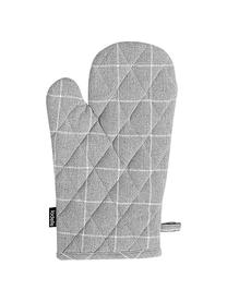 Ofenhandschuhe Eco Check, 2 Stück, Recycelte Baumwolle, Polyester, Grau, Weiß, B 18 x L 33 cm