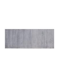 Passatoia artigianale Lunar, Vello: 100% viscosa, Retro: 100% cotone, Grigio chiaro, L 226 x P 69 cm