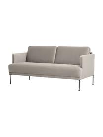 Samt-Sofa Fluente (2-Sitzer), Bezug: Samt (Hochwertiger Polyes, Gestell: Massives Kiefernholz, FSC, Samt Greige, B 166 x T 85 cm