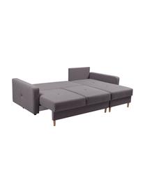 Sofá cama rinconero Vinci, con espacio de almacenamiento, Tapizado: 100% poliéster, Marrón, An 231 x F 146 cm