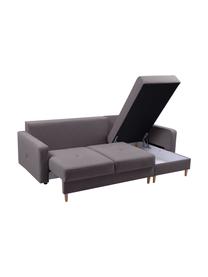 Sofa narożna z funkcją spania i miejscem do przechowywani Vinci (4-osobowa), Tapicerka: 100% poliester, Brązowy, S 231 x G 146 cm