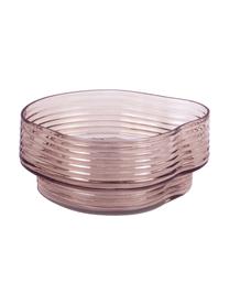 Cuenco decorativo Wave, Vidrio, Rosa transparente, Ø 22 x Al 11 cm