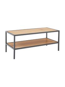 Zapatero Seaford, 2 estantes, Estantes: tablero de fibras de dens, Estructura: metal con pintura en polv, Negro, roble, An 77 x Al 32 cm