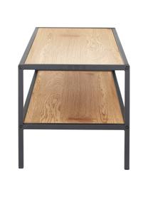 Schoenenrek Seaford van hout en metaal, Frame: gepoedercoat metaal, Wild eikenhout, 77 x 32 cm