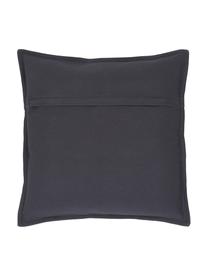 Housse de coussin en coton bleu foncé Mads, 100 % coton, Bleu foncé, larg. 40 x long. 40 cm