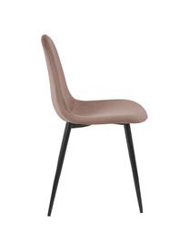 Chaise en velours rembourrée Karla, 2 pièces, Velours rose, larg. 44 x prof. 53 cm