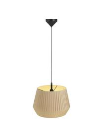 Lámpara de techo Dicte, estilo clásico, Pantalla: tela, Anclaje: metal recubierto, Cable: plástico, Beige, negro, Ø 40 x Al 34 cm