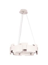 Lámpara de techo LED Torino, estilo moderno, Pantalla: acrílico, metal recubiert, Anclaje: metal recubierto, Blanco, transparente, Ø 46 x Al 50 cm