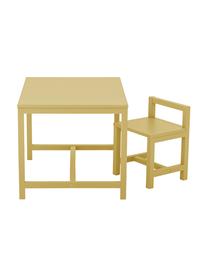 Detská stolička Rese, MDF-doska strednej hustoty, kaučukovníkové drevo, Žltá, Š 32 x H 28 cm
