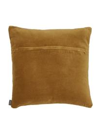 Poduszka z aksamitu z wypełnieniem  Twisted Brooklyn, Tapicerka: 100% aksamit bawełniany, Musztardowy, S 45 x D 45 cm