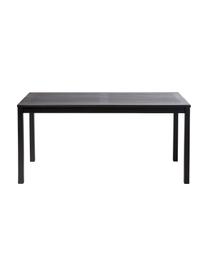 Mesa de comedor para jardínn de madera Rosenborg, Madera de caoba, lacado con poliuretano, Negro, An 165 x Al 75 cm