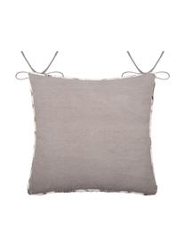 Sitzkissen Tarawa im Boho Style, Grau, Weiss, Taupe, 40 x 40 cm