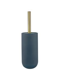 Brosse pour WC Lotus, Bleu, couleur laiton, noir