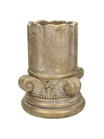 Kleiner Übertopf Column aus Beton, Beton, Goldfarben mit Antik-Finish, Ø 15 x H 17 cm