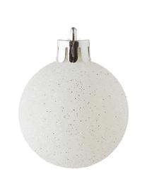 Décorations de sapin de Noël Valerie, 50 élém., Plastique robuste, Argenté, blanc, Lot de différentes tailles