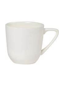 Tassen Nudge in Weiß matt/glänzend, 4 Stück, Porzellan, Creme, Ø 8 x H 8 cm
