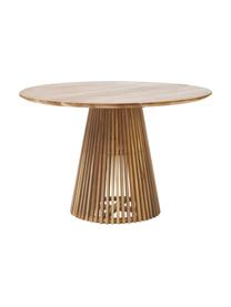 Okrągły stół do jadalni z blatem z litego drewna Jeanette, Naturalne drewno tekowe, Drewno tekowe, Ø 120 x W 78 cm