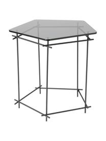 Mesa auxiliar Haxa, Tablero: vidrio, Negro, An 53 x F 51 cm