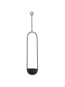 Bougeoir suspendu noir Kobba, Métal, enduit, Noir, Ø 11 x haut. 57 cm