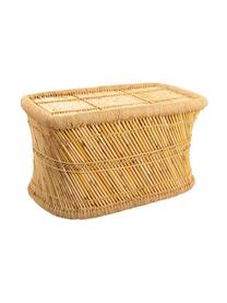 Mesa auxiliar para exterior de bambú Ariadna, Madera de bambú, cuerda, Marrón, An 79 x F 48 cm