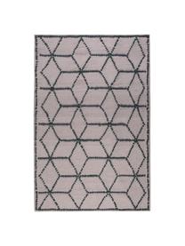 Handgewebter Wollteppich Diamantes, Taupe, Grau, 80 x 150 cm